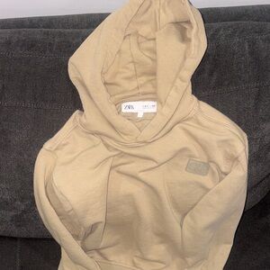 Zara Beige Casual Hoodie
